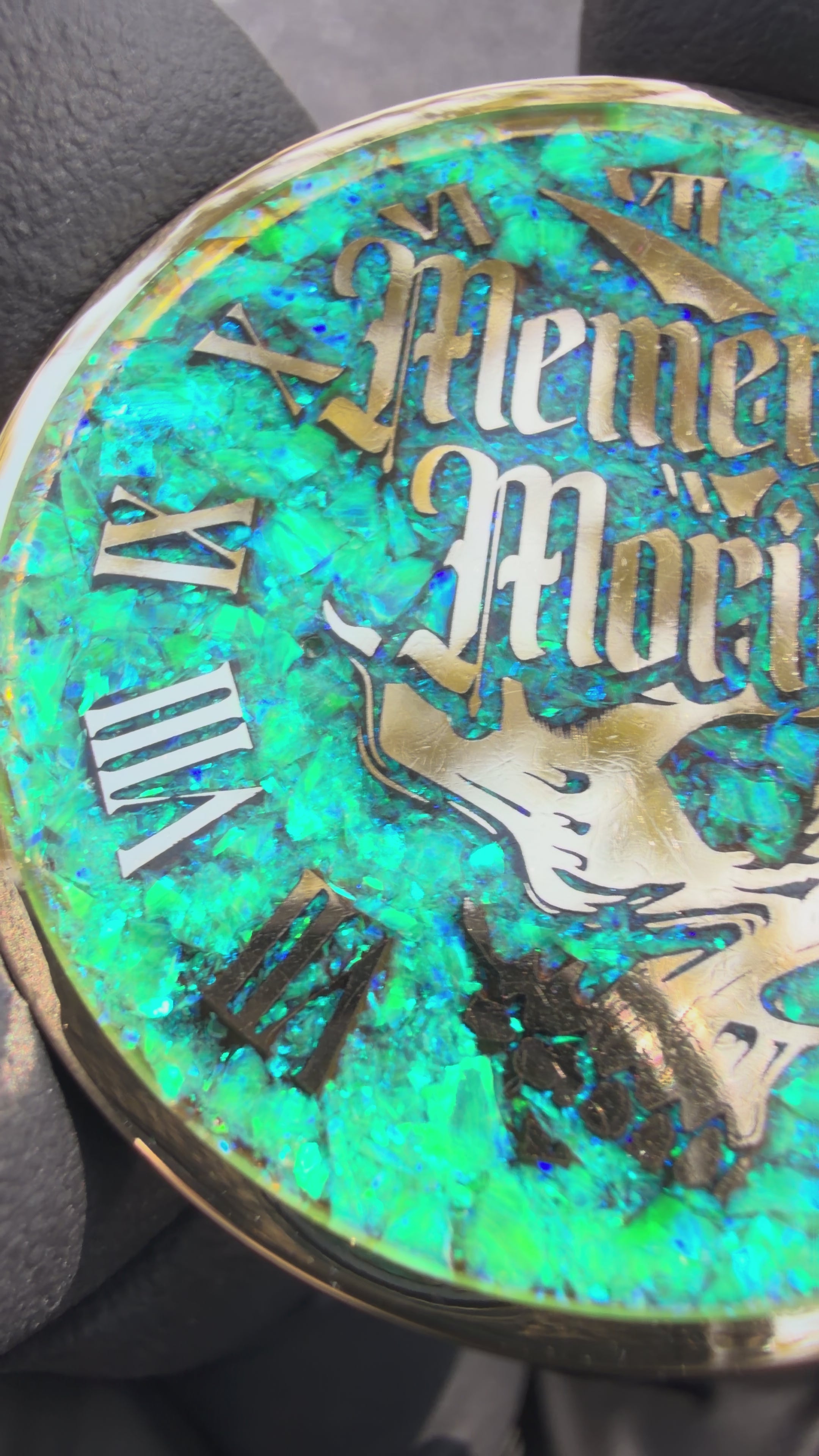 Nuclear Green Opal & Brass Memento Coin (UV Reactive)